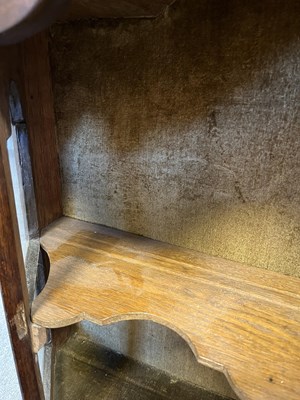 Lot 122 - A 17th century style walnut hanging wall cupboard