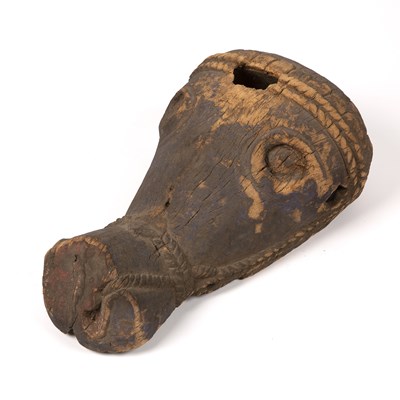 Lot 392 - Large ceremonial wood mask South Indian, 18th...