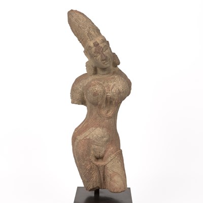 Lot 387 - Sandstone carved Vishnu figure Indian,...