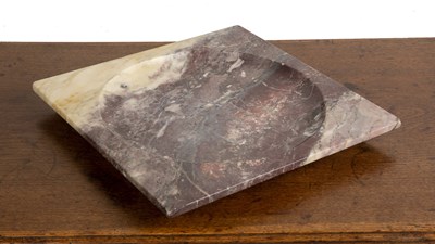 Lot 388 - Breccia marble square dish Islamic/Egyptian,...