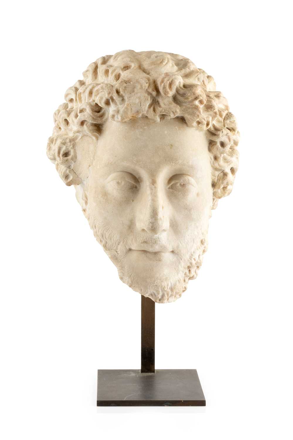 Lot A Roman marble portrait head of Emperor...