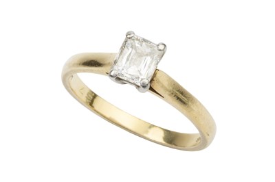 Lot 45 - A diamond solitaire ring, the 'crisscut'...