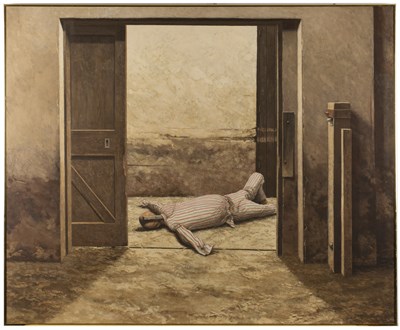 Lot 478 - David Shaw (1952-1988) Pyjama Game oil on...