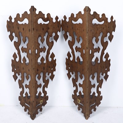 Lot 72 - A pair of 19th century Gothic revival mahogany...
