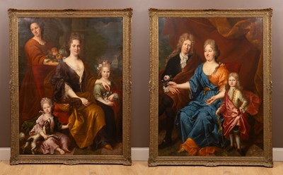 Lot 268 - Peter Sperwer (Antwerp 1662-1727), a pair of portrait paintings