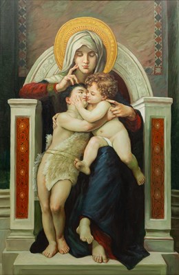 Lot 263 - After William-Adolphe Bouguereau, 'The Virgin, The Baby Jesus and St John The Baptist'