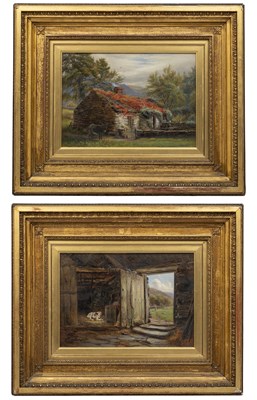 Lot 520 - Two decorative paintings of rustic scenes