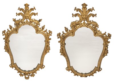 Lot 331 - A pair of decorative wall mirrors