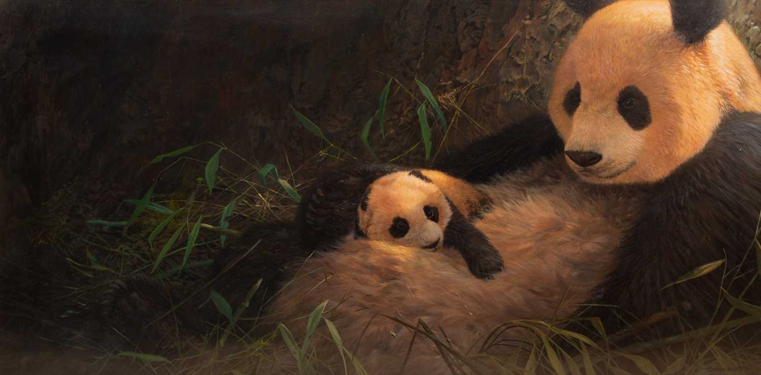 Lot 128 - John  Seerey-Lester (1945-2020), a panda and its young