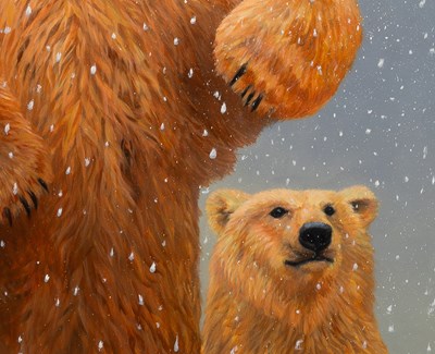 Lot 107 - John Seerey-Lester (1945-2020), polar bears in the snow