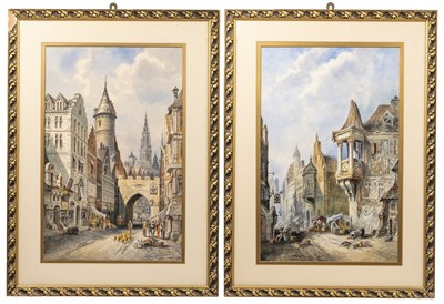 Lot 547 - Charles James Keats (c.1900), two European street scenes