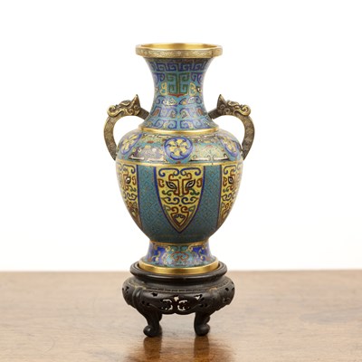 Lot 209 - Cloisonné vase Chinese, 19th Century of...