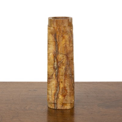 Lot 207 - Soapstone carved cong vase Chinese, 19th...