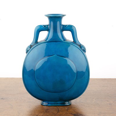 Lot 146 - Turquoise porcelain moon flask Chinese, circa...