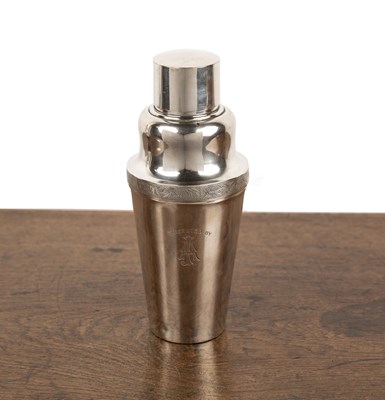 Lot 205 - Export silver cocktail shaker Chinese  with a...