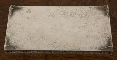 Lot 204 - Export silver small tray Chinese, engraved...