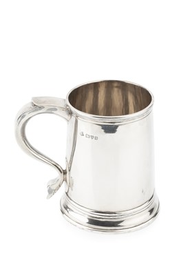 Lot 748 - A George VI silver mug, of slightly bowed...