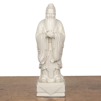 Lot 194 - Dehua porcelain model of an immortal Chinese,...