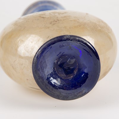 Lot 356 - A Roman style glass vase with blue trail...