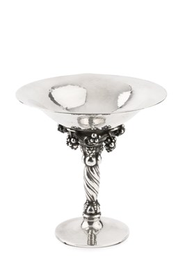 Lot 751 - A silver small tazza, by Georg Jensen, with...