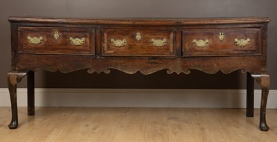 Lot 1098 - A George III oak dresser