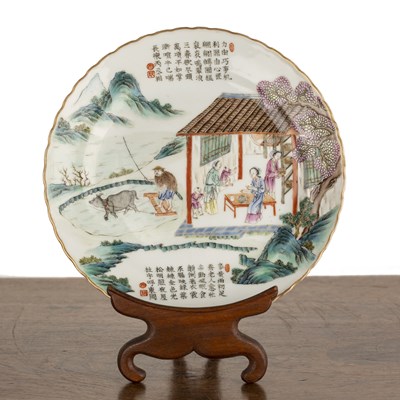 Lot 179 - Famille-verte plate Chinese, circa 1900...