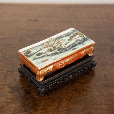 Lot 164 - Porcelain ink stand in the form of a miniature...