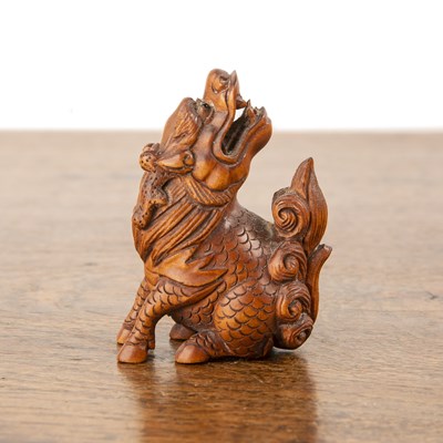 Lot 483 - Boxwood carved netsuke Japanese, Meiji period...