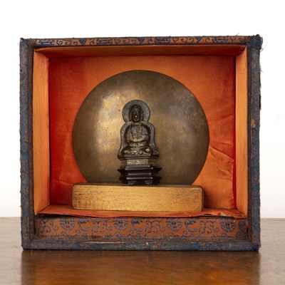 Lot 484 - Silk Road gilt bronze Buddha probably Serinda...