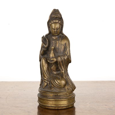 Lot 487 - Bronze figure of Guanyin Chinese, 18th Century...