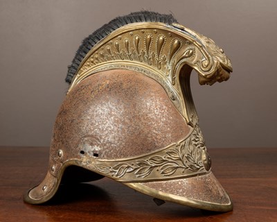Lot 15 - A 19th century French Dragoons helmet