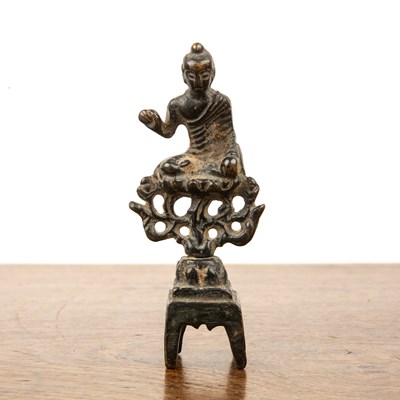 Lot 499 - Gilt bronze figure of the Buddha Chinese,...