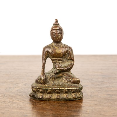 Lot 507 - Gilt bronze small figure of the Buddha...