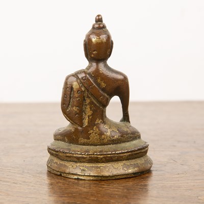 Lot 507 - Gilt bronze small figure of the Buddha...