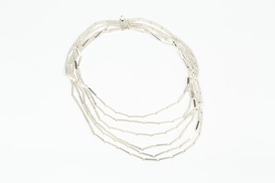 Lot 76 - An 'Aria' sterling silver necklet by Georg...