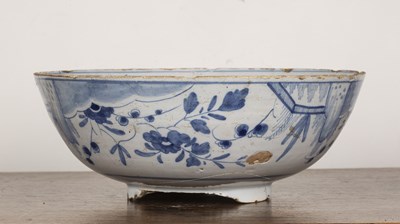 Lot 237 - Blue and white Delftware bowl English, circa...