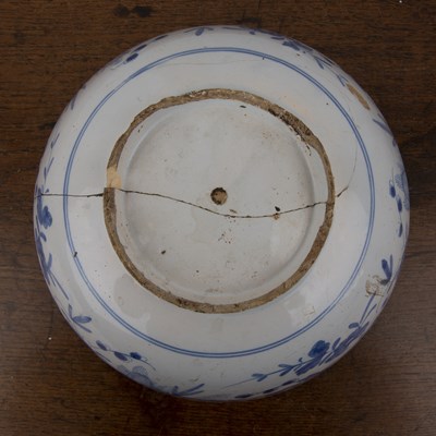 Lot 237 - Blue and white Delftware bowl English, circa...