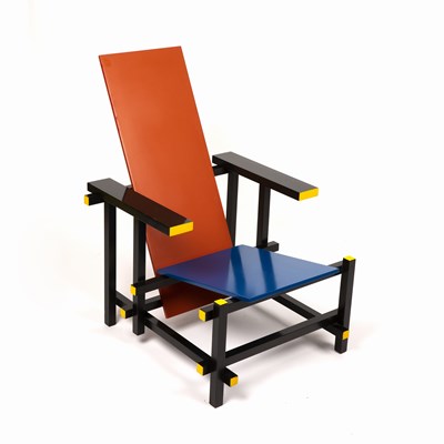 Lot 720 - Gerrit Rietveld (1888-1964) Red and Blue chair,...