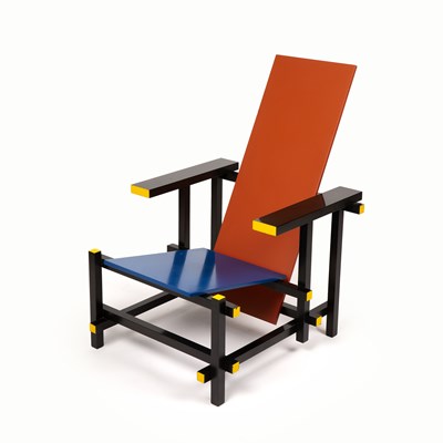 Lot 720 - Gerrit Rietveld (1888-1964) Red and Blue chair,...