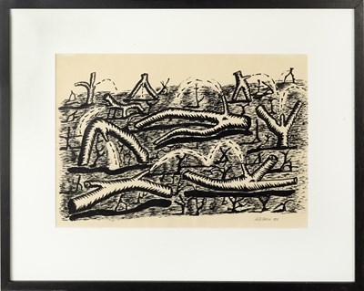 Lot 71 - Warren Viscoe (b.1935) Tree Trunks, 1990...