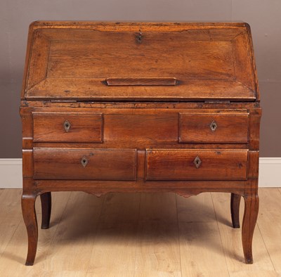 Lot 140 - A 19th-century French oak bureau