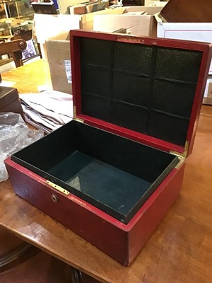 Lot 39 - Three leather bound dispatch boxes belonging...