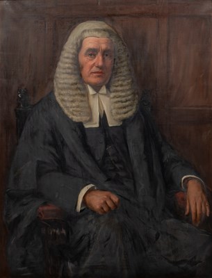 Lot 303 - An portrait of a judge in his robes