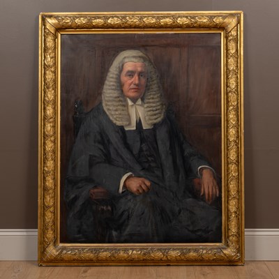 Lot 303 - An portrait of a judge in his robes