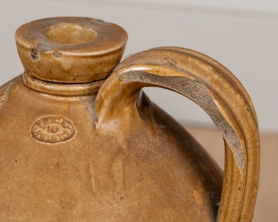 Lot 345 - Five 19th century stoneware flagons