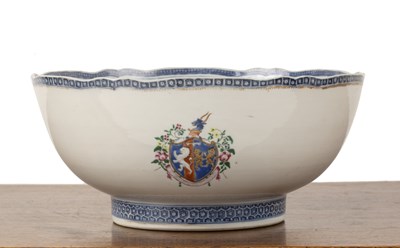 Lot 531 - Armorial bowl Chinese, 18th Century with...