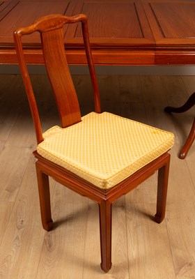 Lot 351 - A suite of 20th century Chinese hardwood dining room furniture