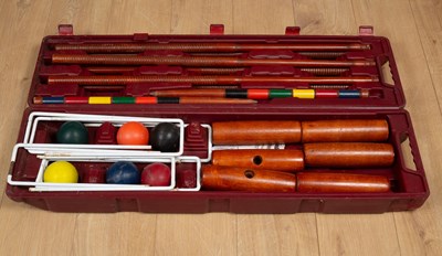 Lot 180 - A croquet set