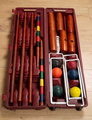 Lot 180 - A croquet set