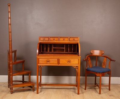 Lot 352 - Three items of Chinese hardwood furniture